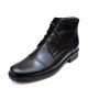 Ghete barbati office elegante din piele naturala cu siret PHROMIN Negru